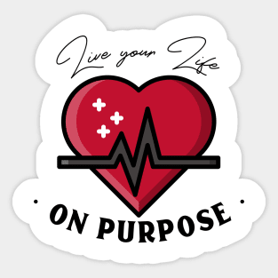 Workout Motivation | Live your life on purpose Sticker